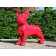 Statue Bulldog Français XXL Rouge Laqué TexArtes JardinChic