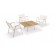 Table Basse Pilotis 100x100cm avec Fauteuils Bas Pilotis Vlaemynck Jardinchic