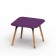 Table Piétement Iroko Sloo 90x90cm Plateau Prune Vondom Jardinchic