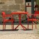 Fauteuils et Table Grace Rouge Ecarlate Emu Jardinchic