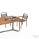 Table de Repas Marumi Medium Taupe / Teck EGO Paris Jardinchic