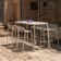 Table Haute Plateau Aluminium & Tabourets Hauts Yard Emu JardinChic