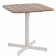 Table Carrée Plateau Teck Shine Blanc Casse Emu JardinChic