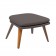 Tabouret Bas Vanity Anthracite / Brun Foncé Vlaemynck Jardinchic