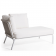 Chaise Longue Gauche Yland Blanc/Blanc Tissu Blanc Oasiq Jardinchic